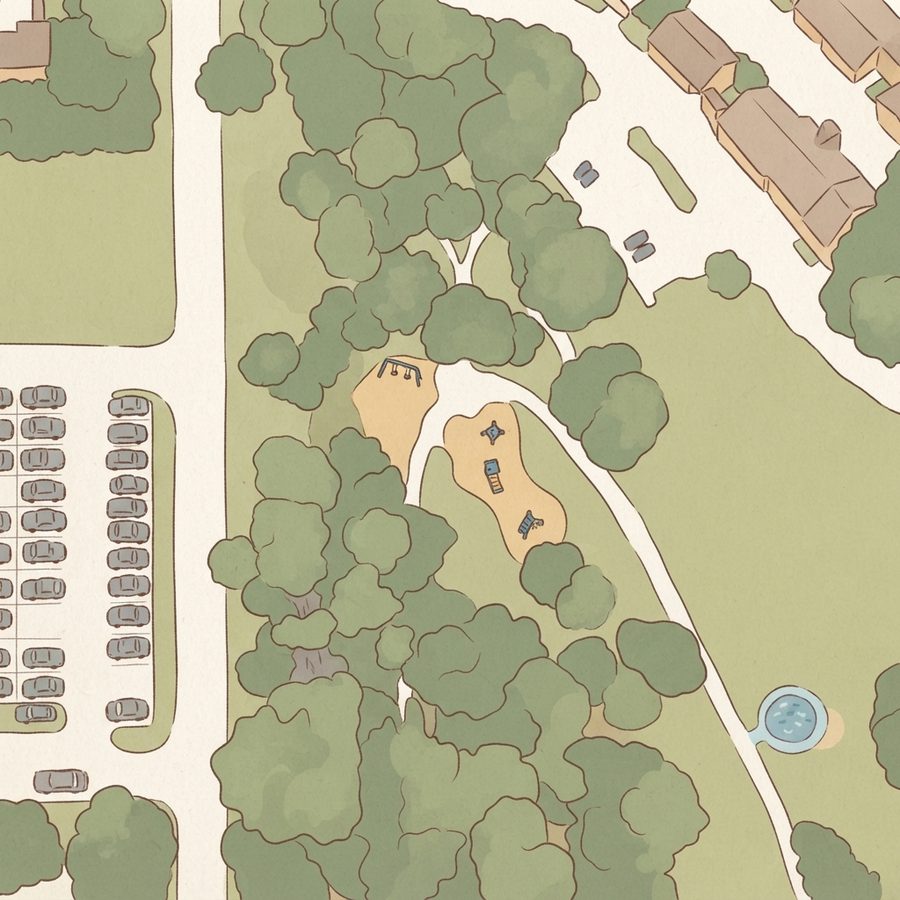 Illustrated map of Haden Park