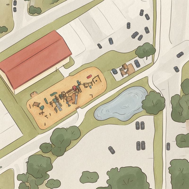 Illustrated map of Halperin Park