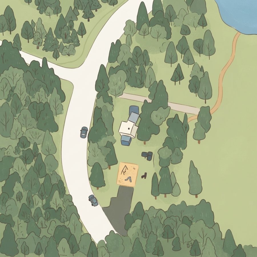 Illustrated map of Hamilton Creek Recreation Area
