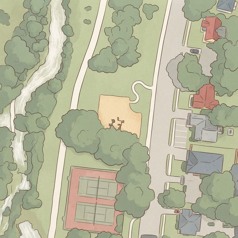 Illustrated map of Hamilton Park