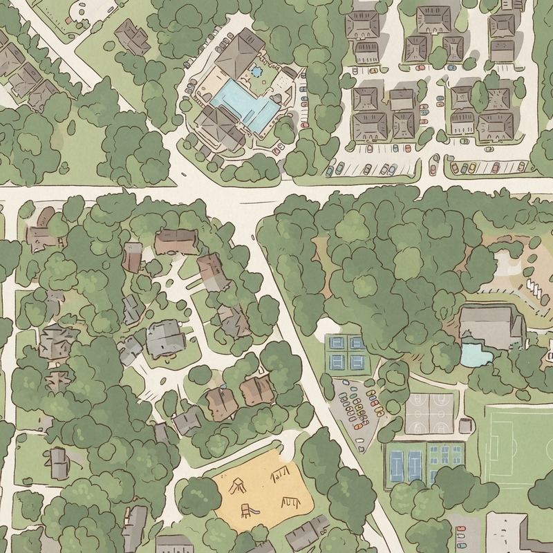 Illustrated map of Hammond Park Playground