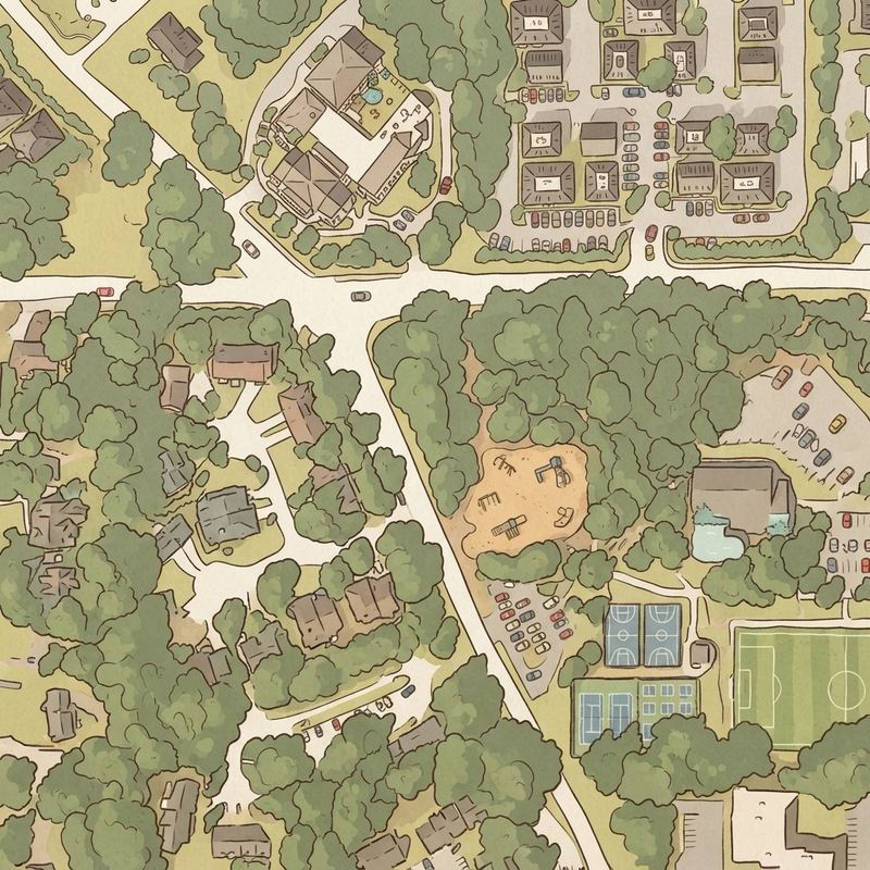 Illustrated map of Hammond Park