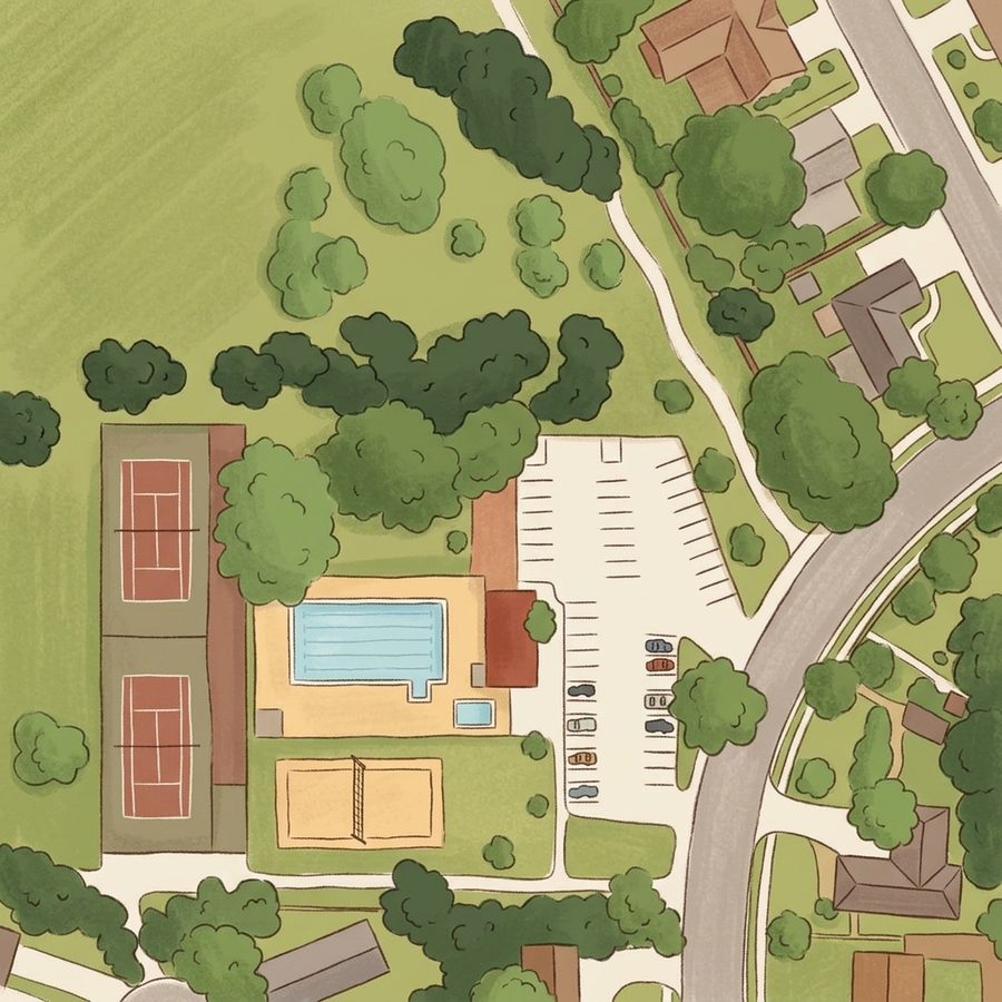 Illustrated map of Hampden Heights Park