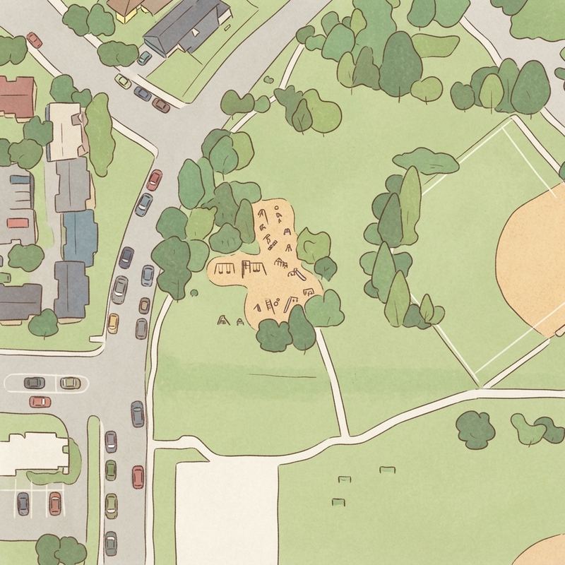 Illustrated map of Hanby School Park