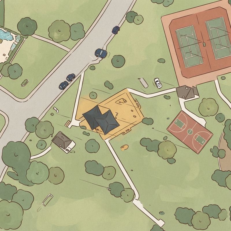 Illustrated map of Hanger Park