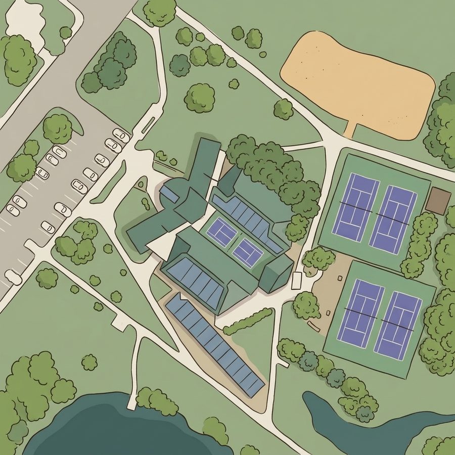 Illustrated map of Harlow Platts Community Park