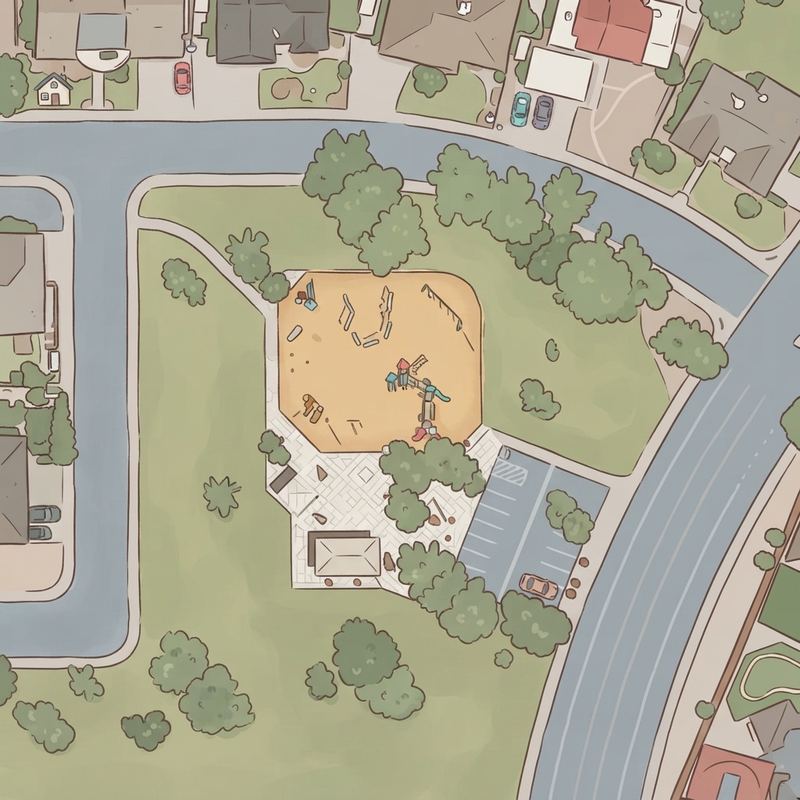 Illustrated map of Harmony Park