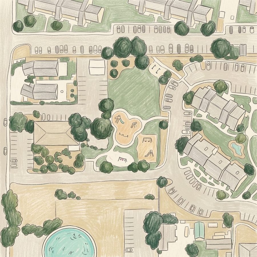 Illustrated map of Harmony Park