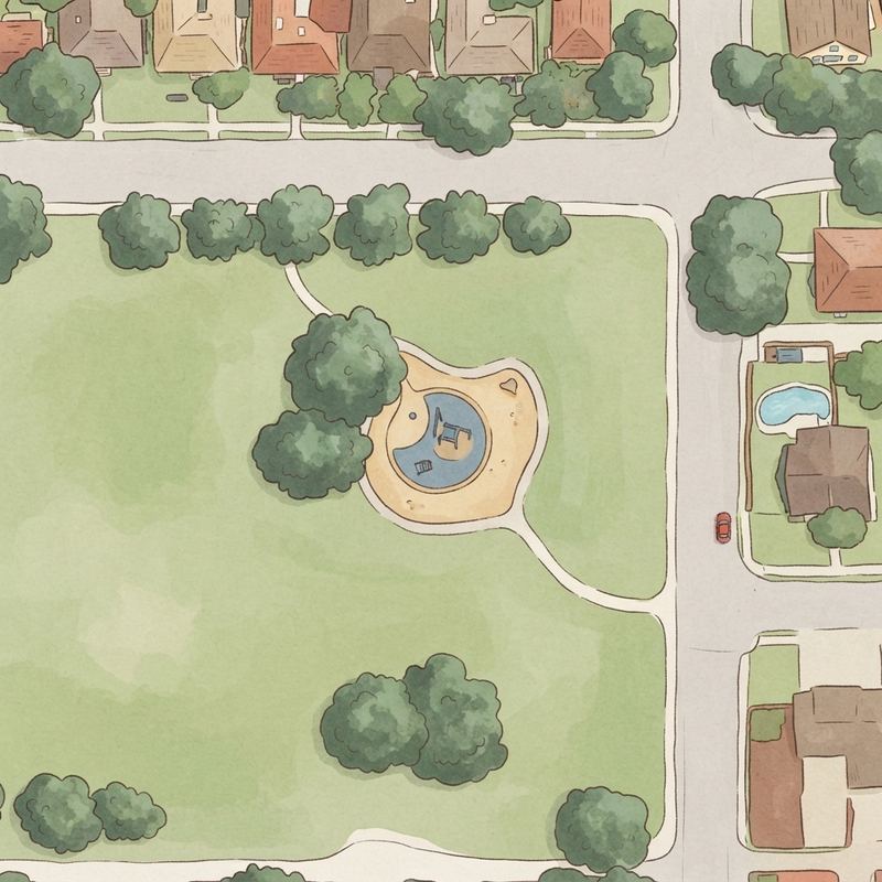 Illustrated map of Harold R. Bisby Park