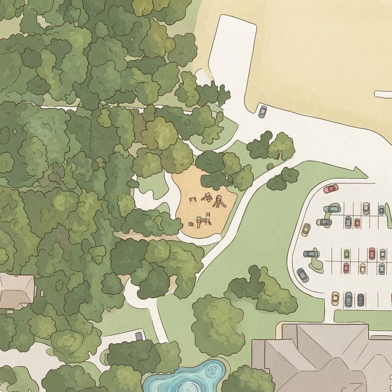 Illustrated map of Harrington Park