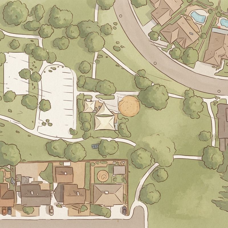 Illustrated map of Harter Park