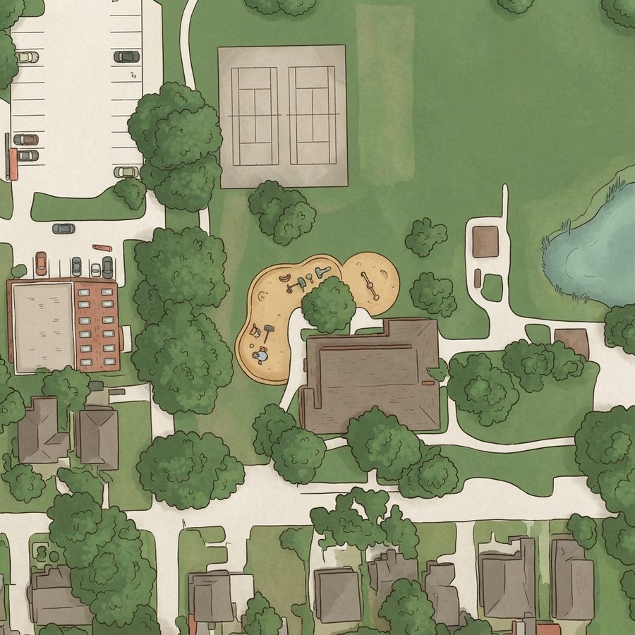 Illustrated map of Hartman Park