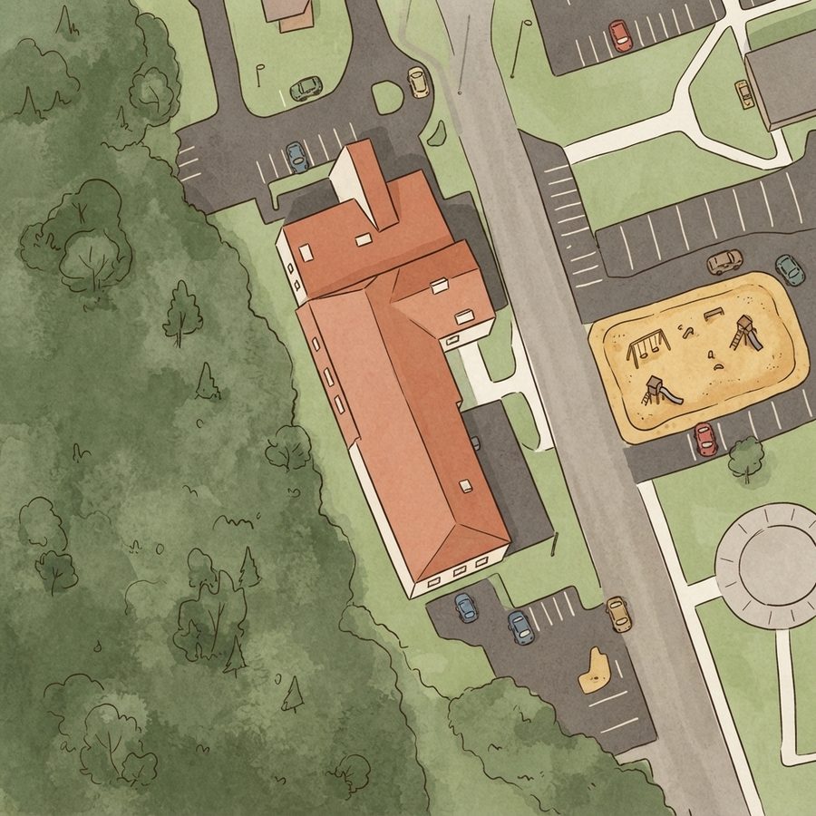 Illustrated map of Hartman Park Regional Center