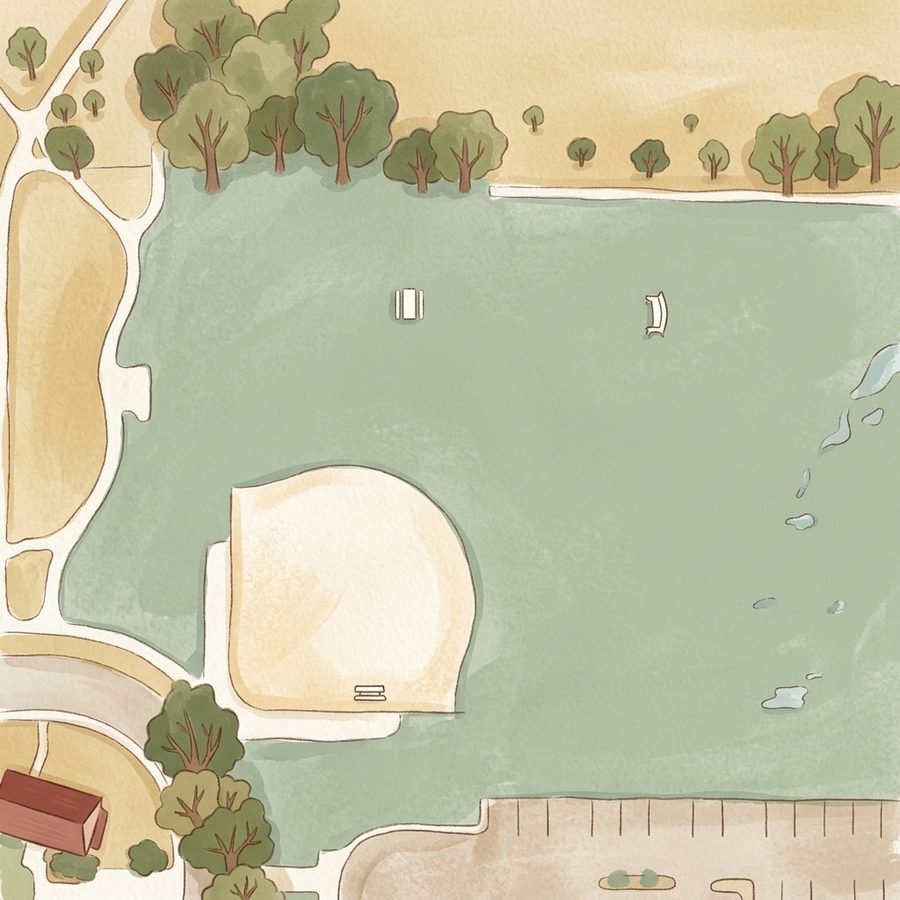 Illustrated map of Harvey Park