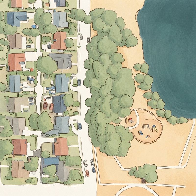Illustrated map of Hatfield Park