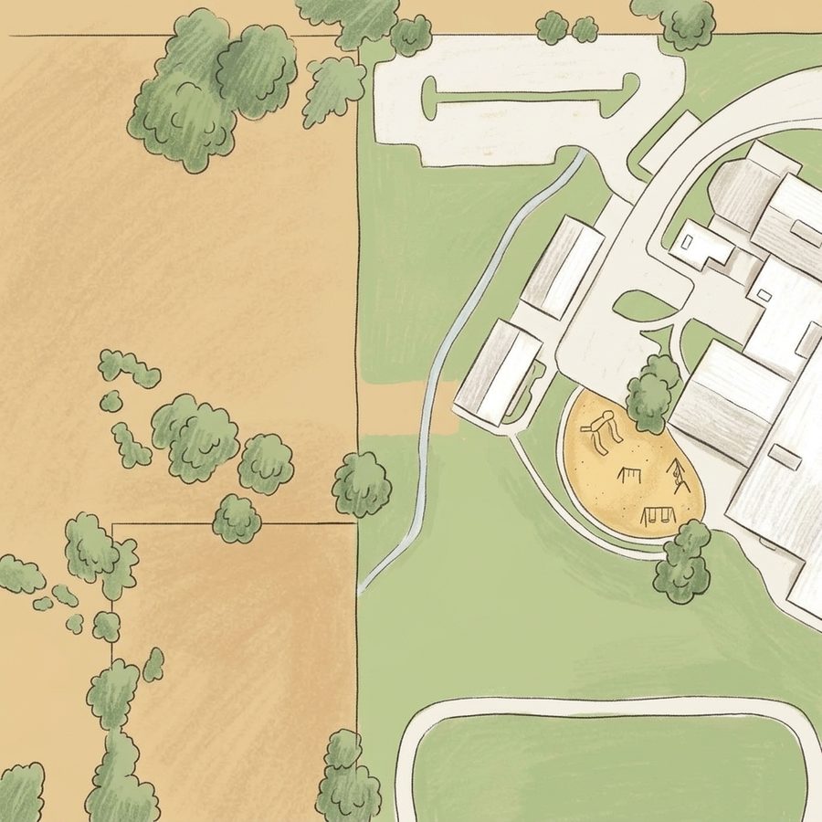 Illustrated map of Havana Heights Pond Park