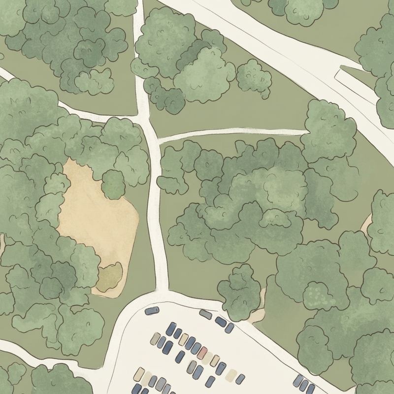 Illustrated map of Hawk's Nest in the PNC ImagiNature Playground