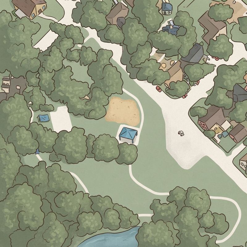 Illustrated map of Heard Park
