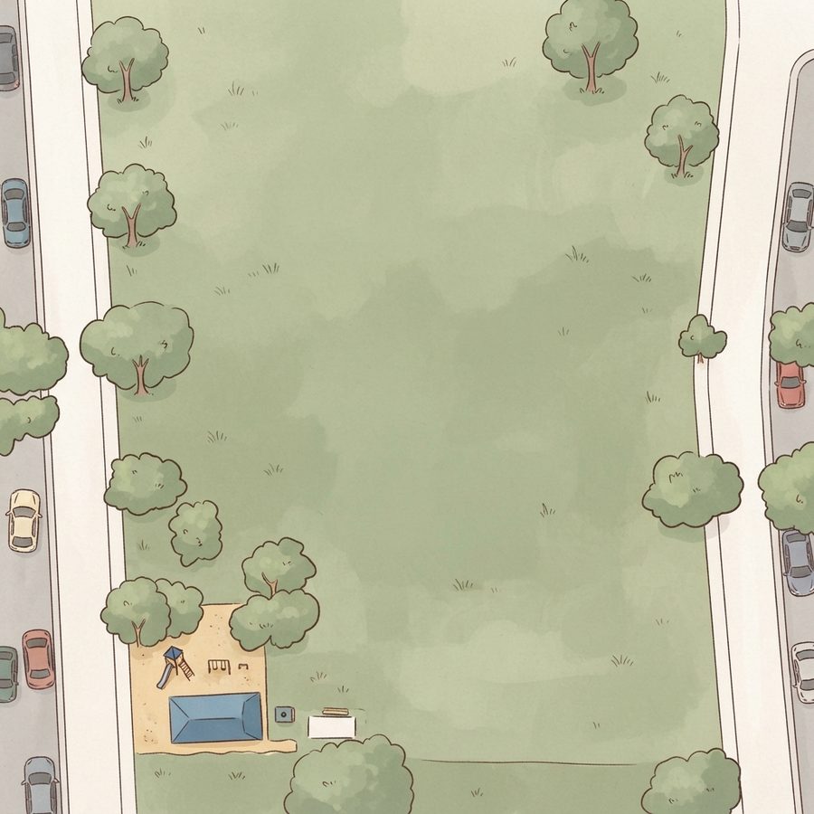 Illustrated map of Heers Park
