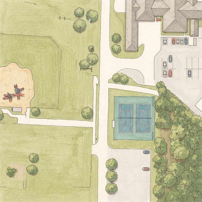 Illustrated map of Herfurth Park