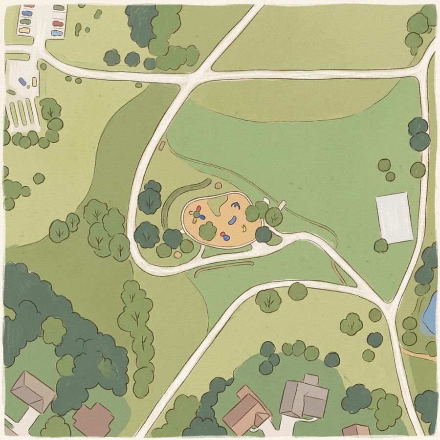 Illustrated map of Heritage Dells Park