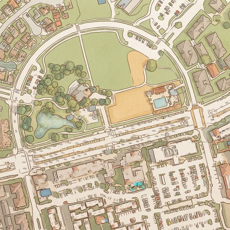 Illustrated map of Heritage Park