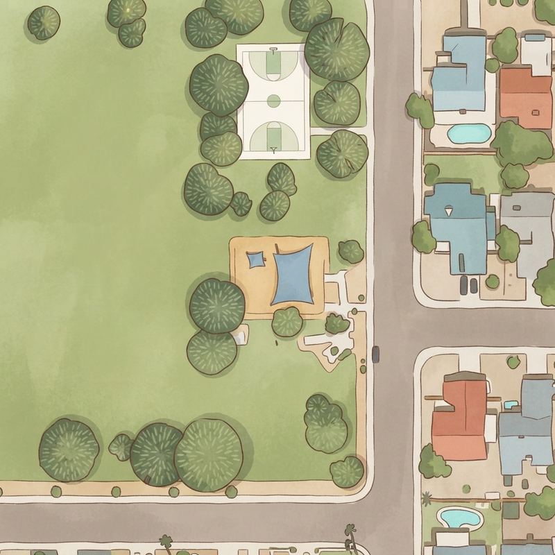 Illustrated map of Heritage Park