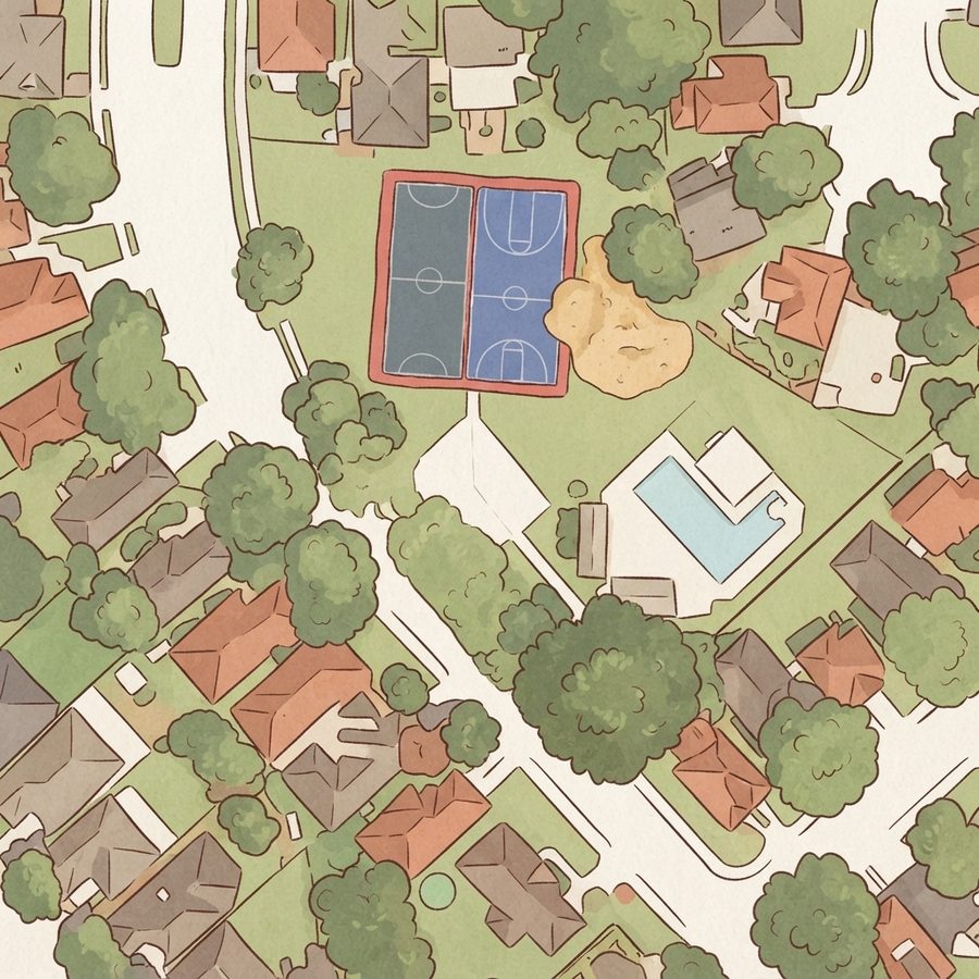 Illustrated map of Heritage Park