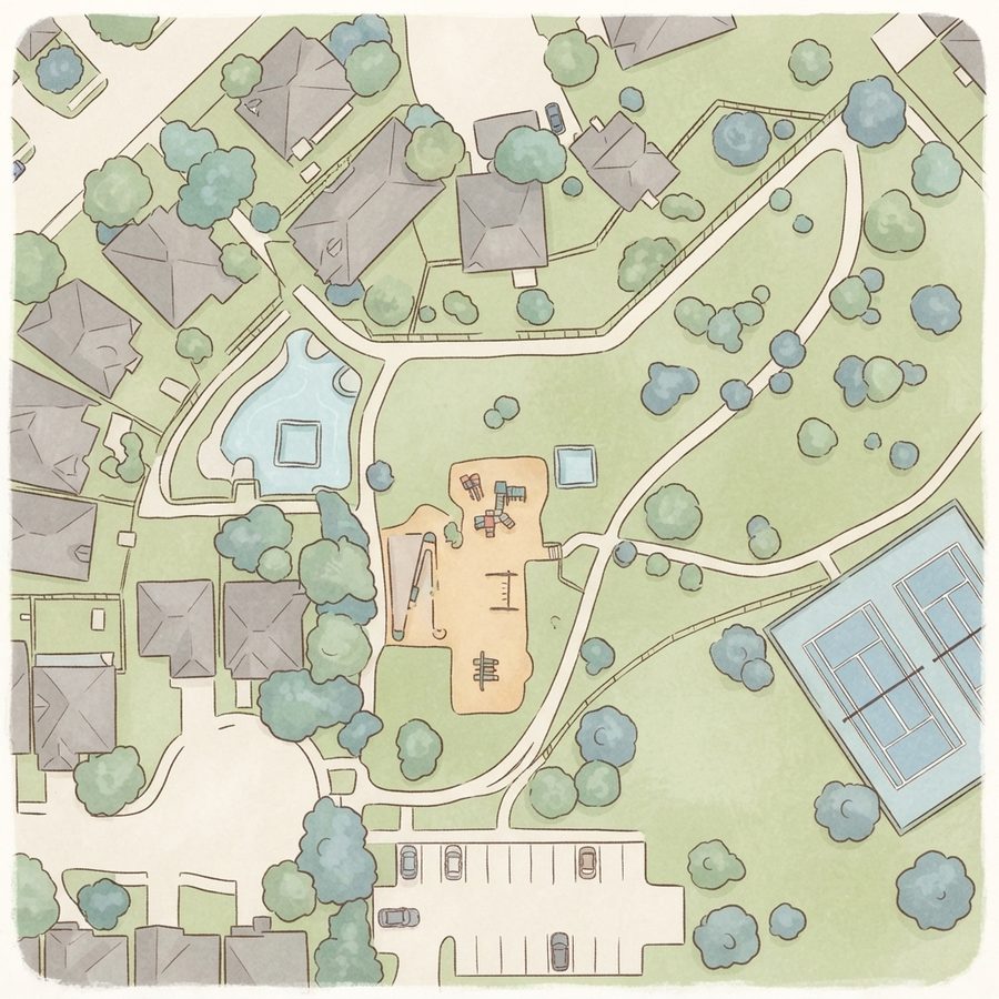 Illustrated map of Heritage Park