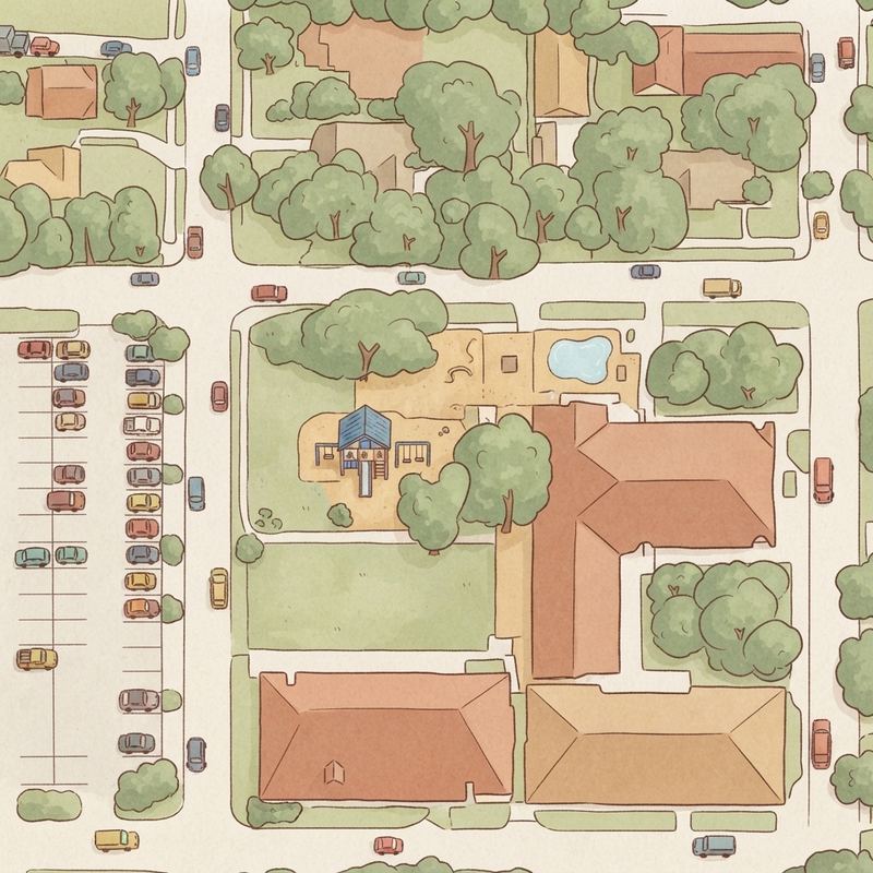 Illustrated map of Heritage Park