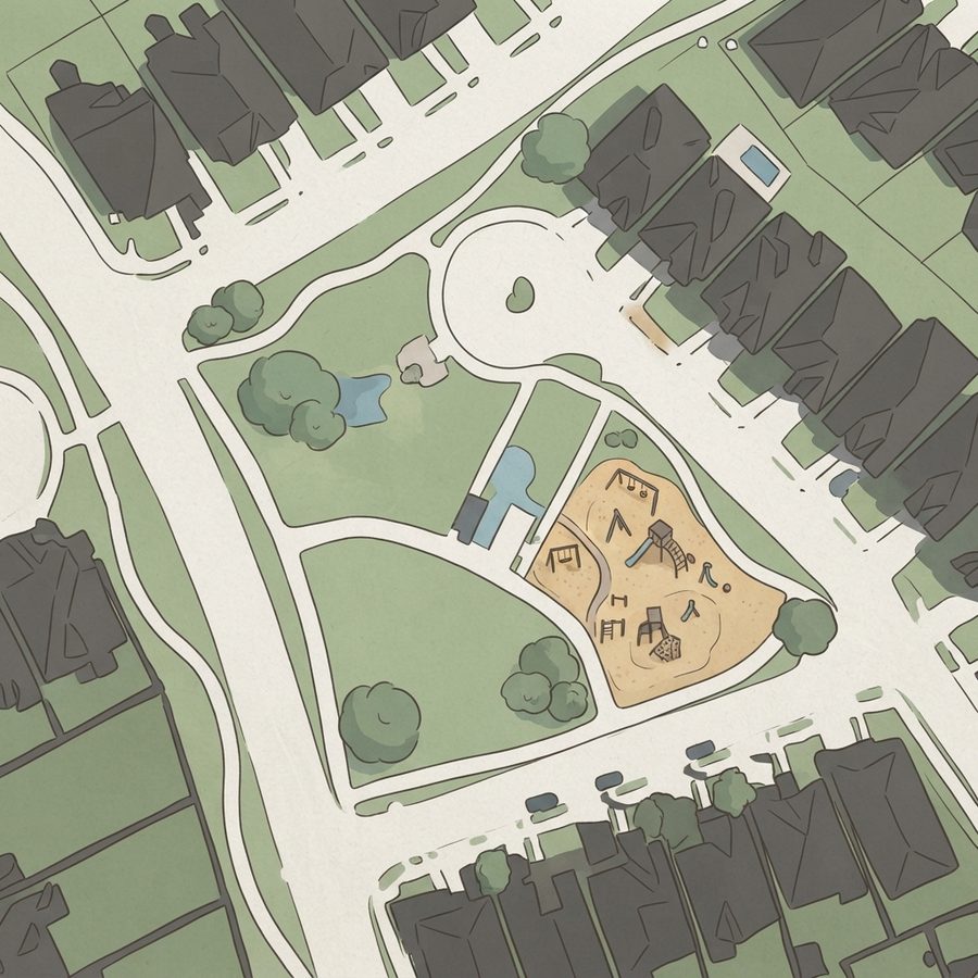 Illustrated map of Heritage Park