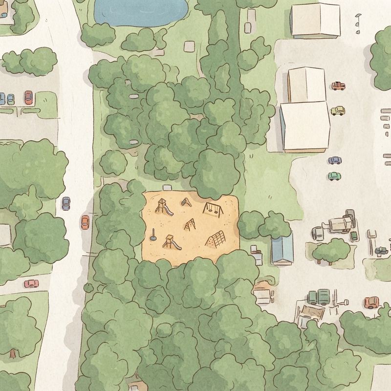 Illustrated map of Heritage Park Playground