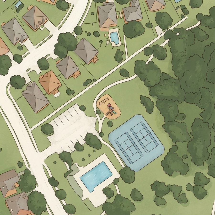 Illustrated map of Heritage Park Terrace