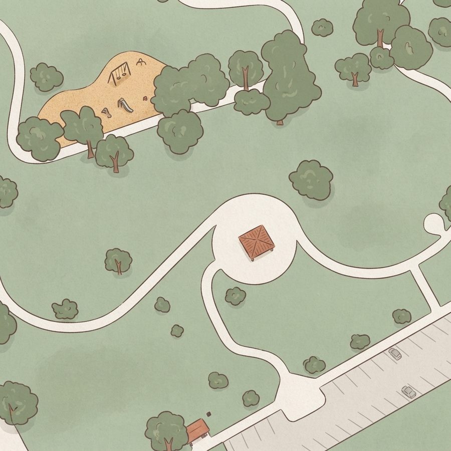 Illustrated map of Heritage Park