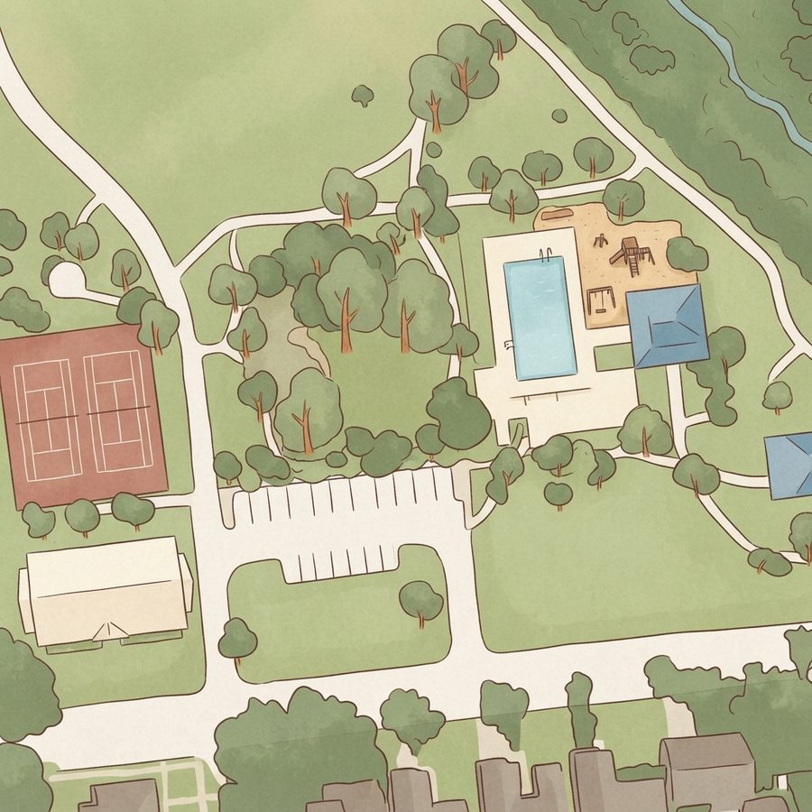 Illustrated map of Heritage Park