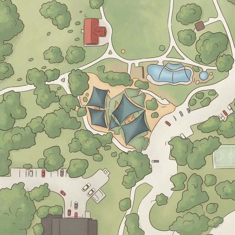 Illustrated map of Heritage Springs - Splash Pad