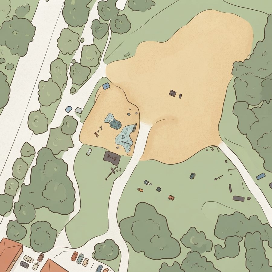 Illustrated map of Hermann Park