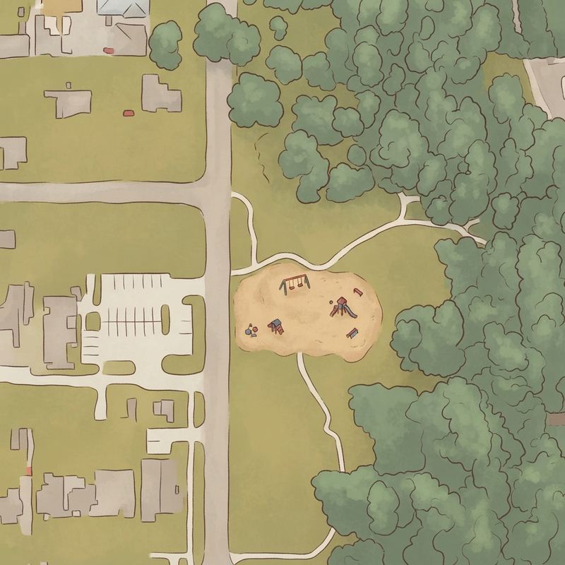 Illustrated map of Herndon Park