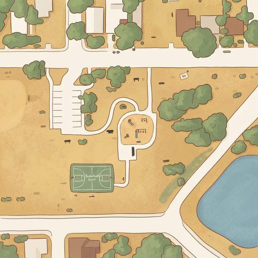 Illustrated map of Herrera Park