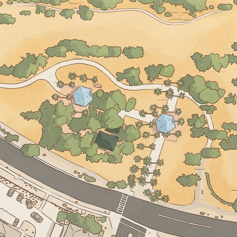 Illustrated map of Hidden Meadows Park
