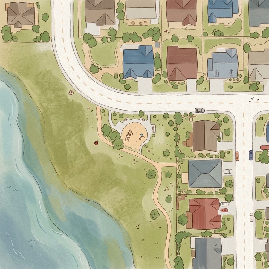 Illustrated map of Hidden Park