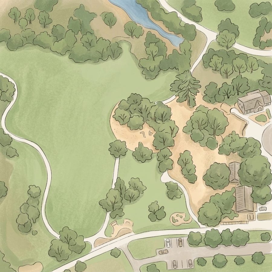 Illustrated map of Hidden Playground