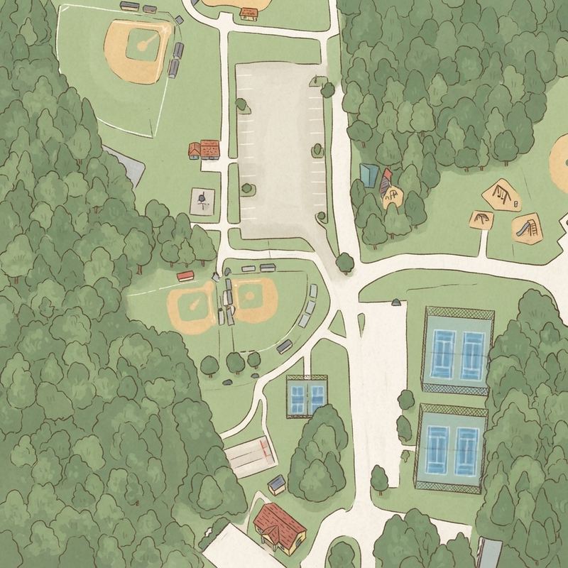 Illustrated map of Hidden Valley Park