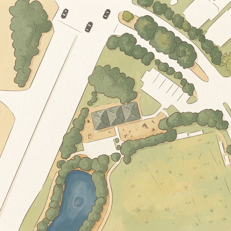 Illustrated map of High Hawk Martin Meadows Entrance Park