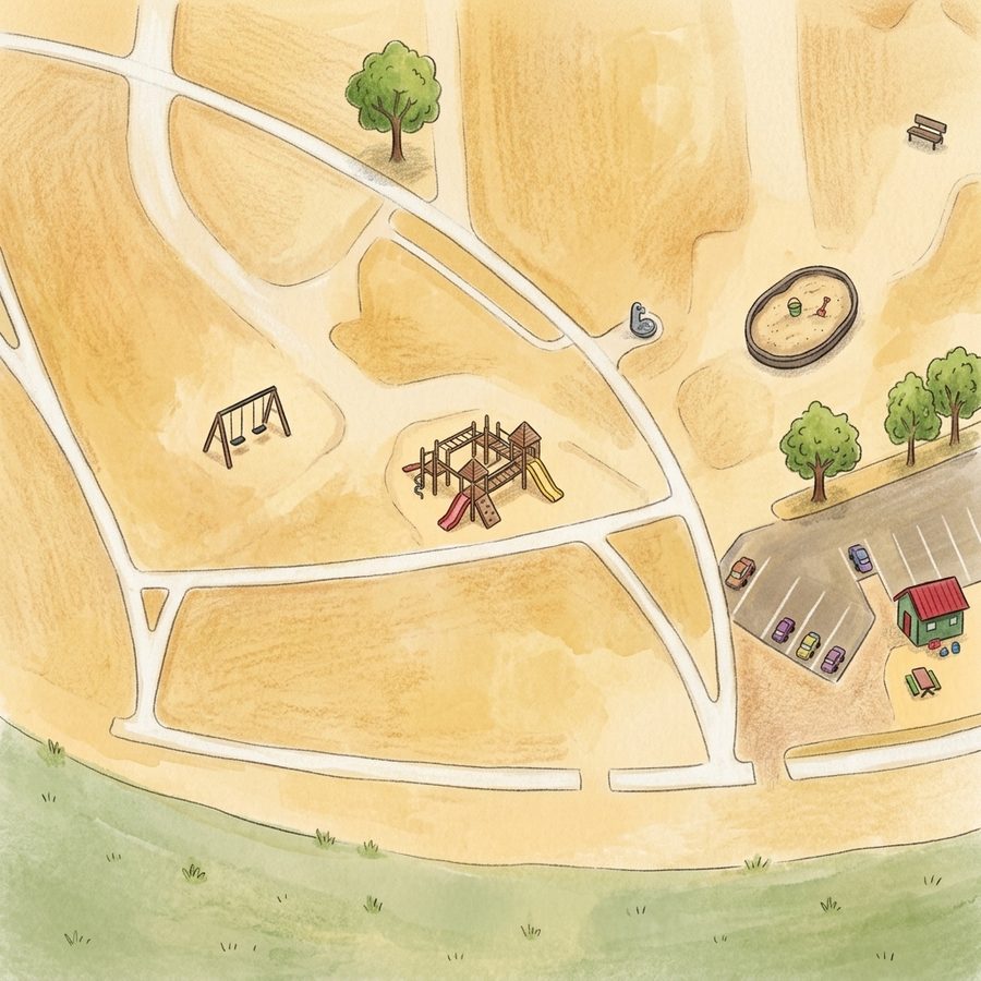 Illustrated map of High Prairie Park