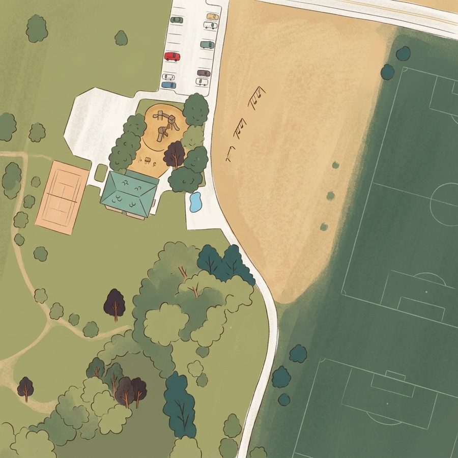 Illustrated map of Highland Heritage Regional Park