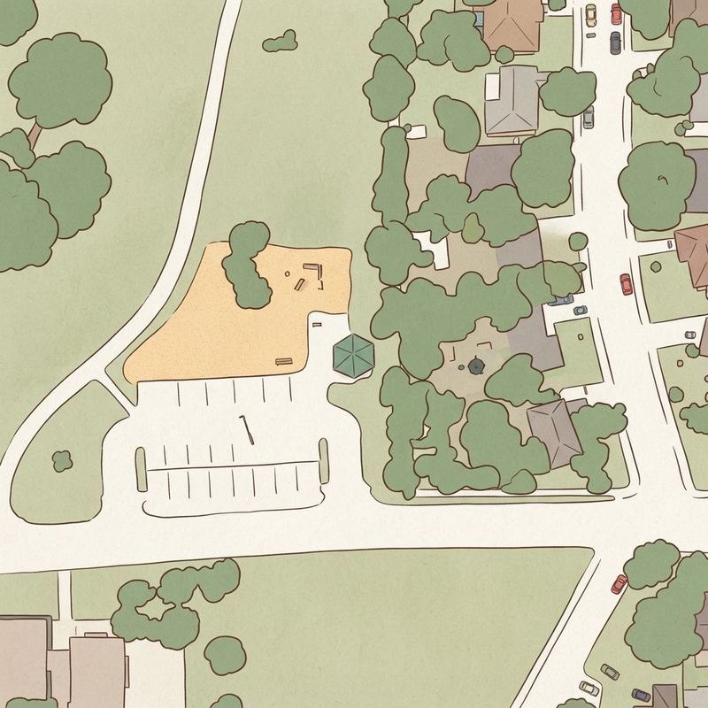 Illustrated map of Hill Street Park