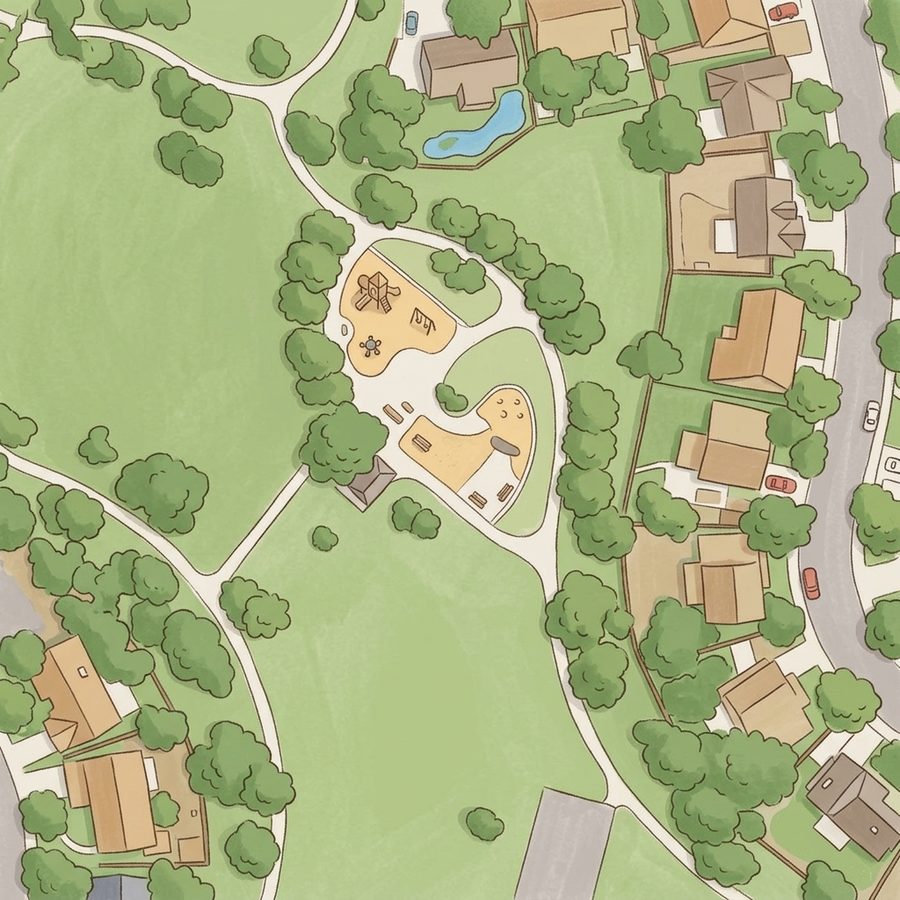 Illustrated map of Hilltop Park