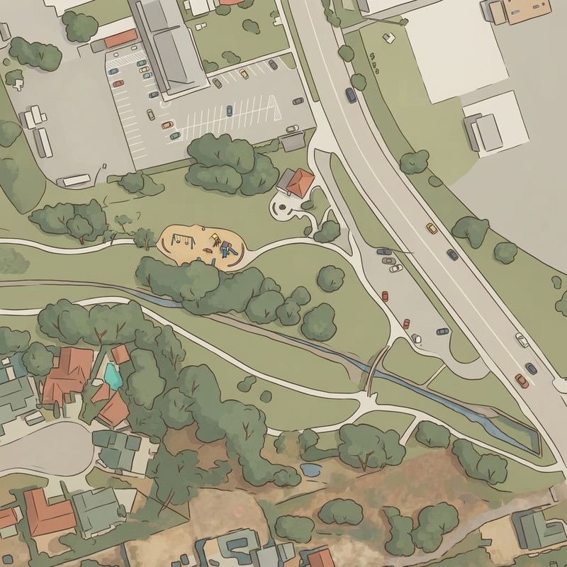 Illustrated map of Hilltop Park