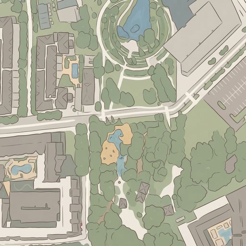Illustrated map of Historic Fourth Ward Park